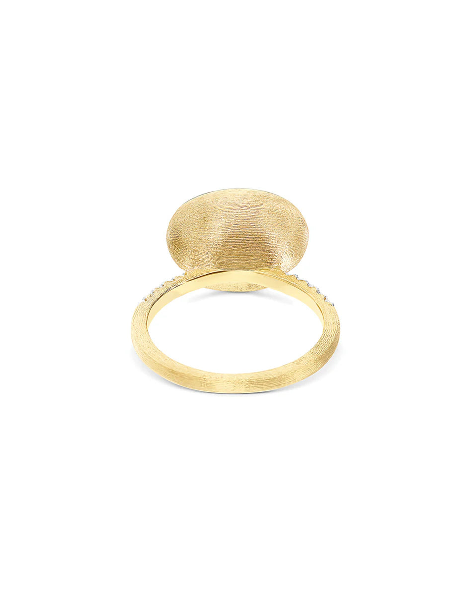 Anello Donna Nanis Oro Giallo 18 KT Diamanti con lepidolite e madreperla  AS6-609